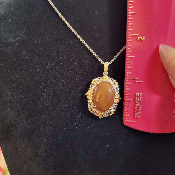 Oregon Chocolate Caramel Opal Pendant - Picture 9 of 10